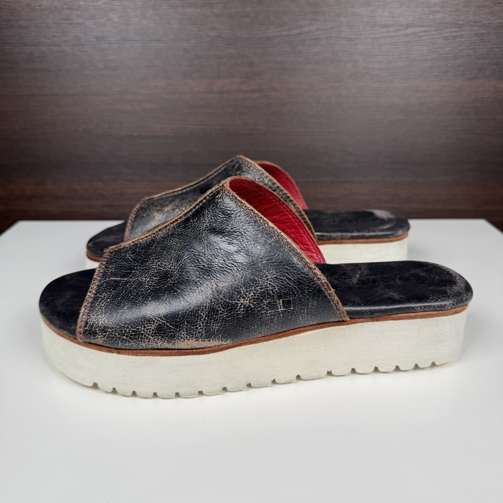 BED|STU Women's FAIRLEE II Platform Leather Slide Sandal Size 11 - Mexico